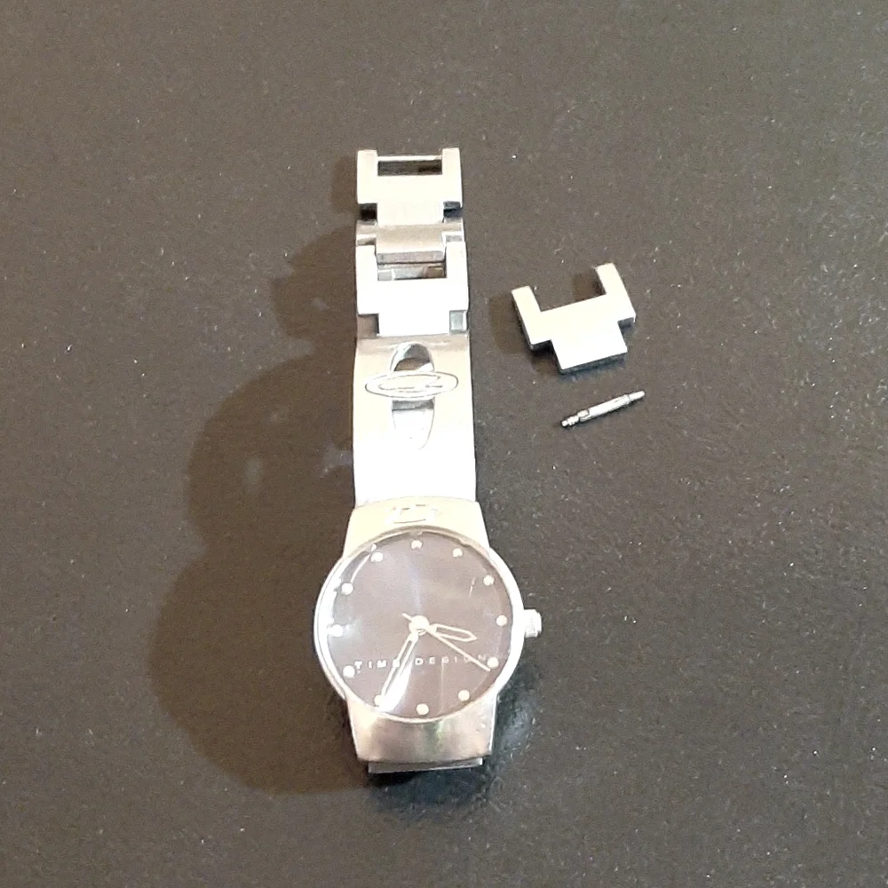Rare Vintage Time Design Zirconium Watch for Women EUC